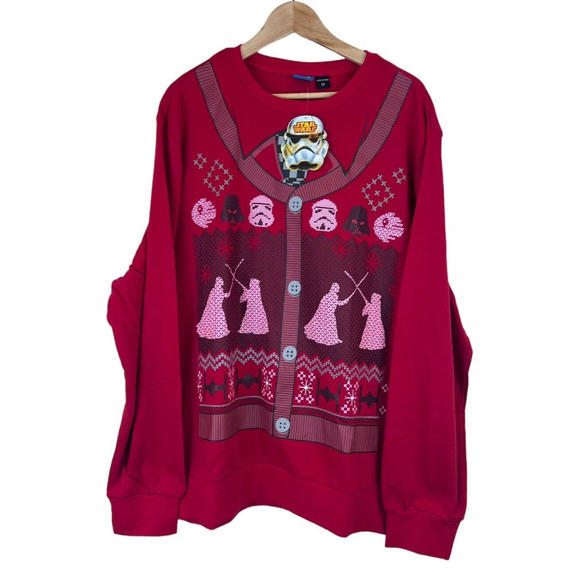 Disney Star Wars Storm Troopers Christmas‎ 2X Darth Vader Ugly Holiday Sweater - Picture 1 of 6